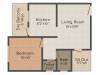 Aaiji Aura City (1BHK+1T (606 sq ft) 606 sq ft)