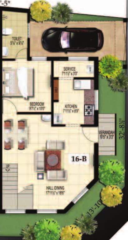 Doshi Serene County (3BHK+3T (1,740 sq ft) 1740 sq ft)