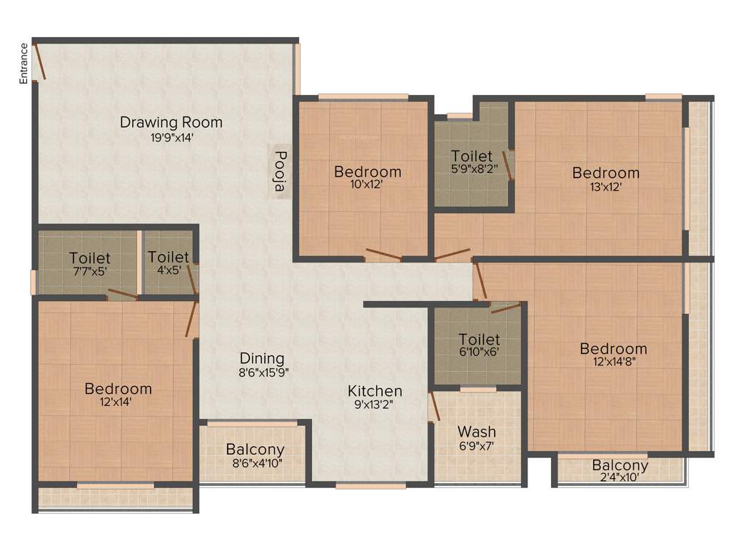 Golden Swarnim Sky (4BHK+4T (2,655 sq ft) + Pooja Room 2655 sq ft)