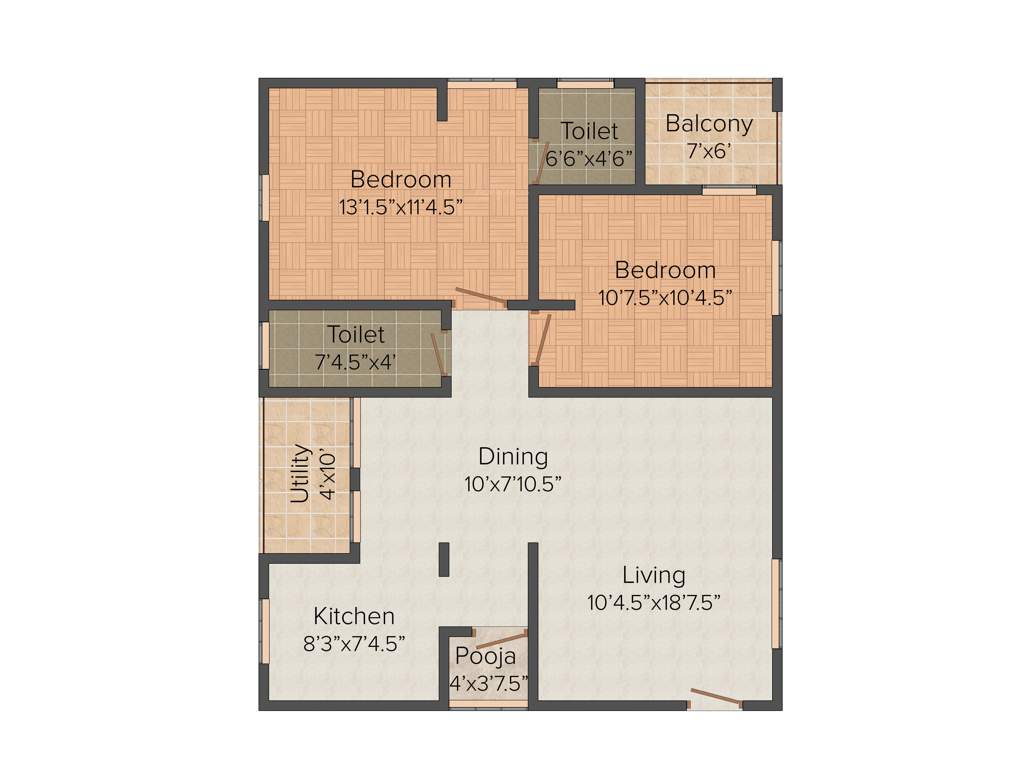 Balaji Balaji Towers (2BHK+2T (1,085 sq ft) + Pooja Room 1085 sq ft)