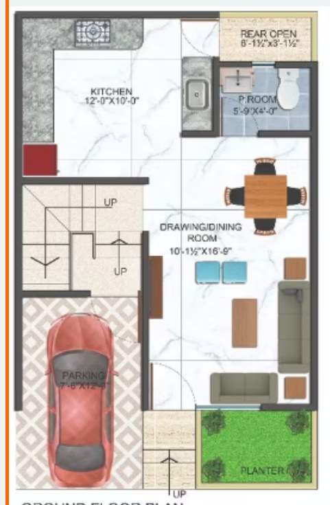  lotus sristhi Floor Plan Ground Floor Plan