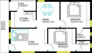 Mourya Sannidhi (2BHK+2T (1,125 sq ft) 1125 sq ft)