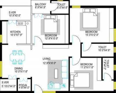 Mourya Sannidhi (3BHK+3T (1,500 sq ft) + Pooja Room 1500 sq ft)