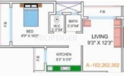 Dynamic Utkarsh (1BHK+1T (577 sq ft) 577 sq ft)
