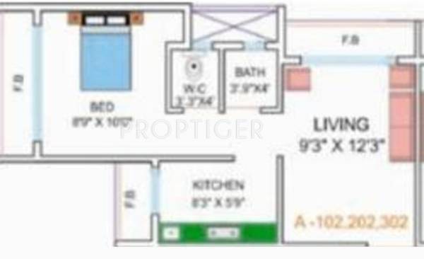 Dynamic Utkarsh (1BHK+1T (577 sq ft) 577 sq ft)