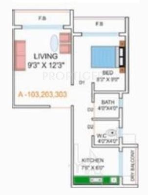 Dynamic Utkarsh (1BHK+1T (648 sq ft) 648 sq ft)