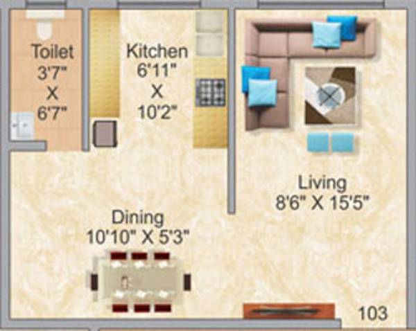 Hirani Shree Siddhi Tower (1RK+1T (488 sq ft) 488 sq ft) Hirani Shree Siddhi Tower (1RK+1T (488 sq ft) 488 sq ft)