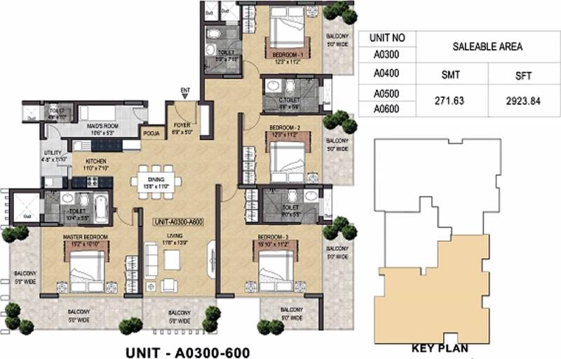 Nitesh Knightsbridge (4BHK+4T (2,924 sq ft) + Servant Room 2924 sq ft)