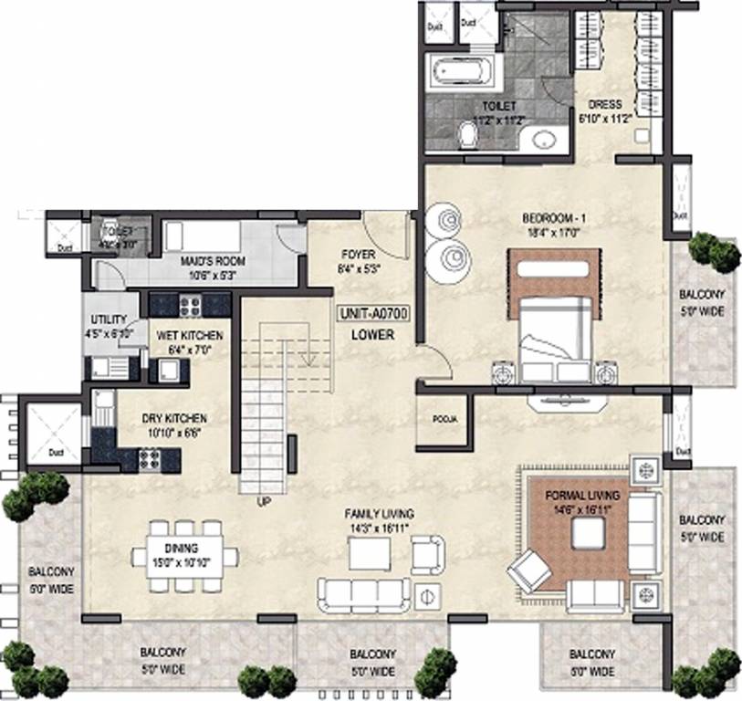 Nitesh Knightsbridge (4BHK+4T (5,695 sq ft) + Servant Room 5695 sq ft)