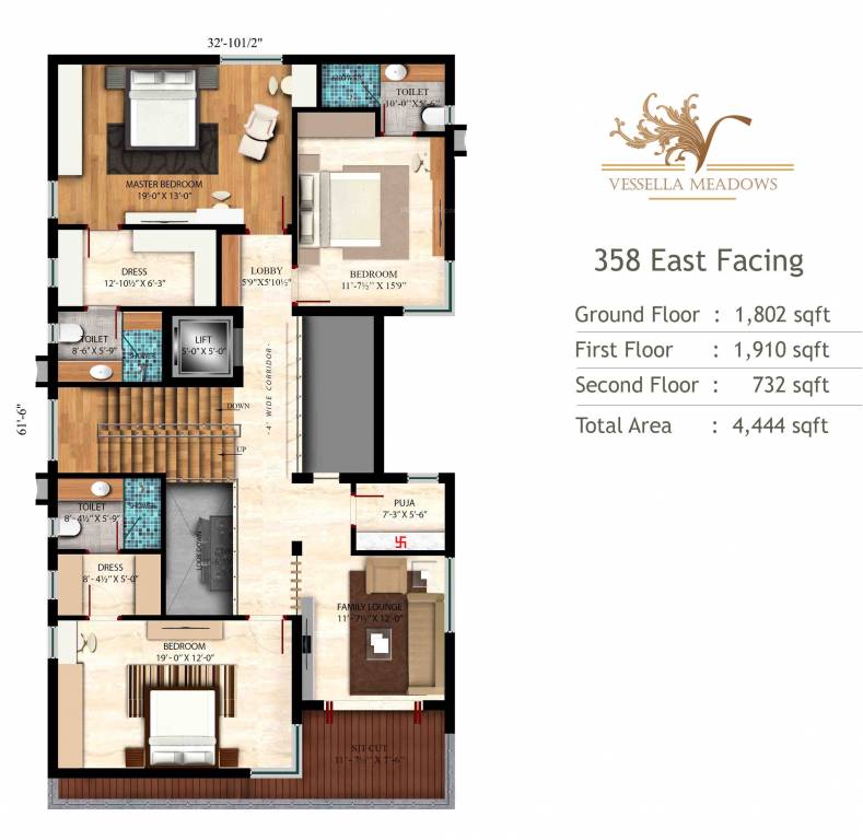 Vessella Vessella Meadows (4BHK+5T (4,444 sq ft) 4444 sq ft)
