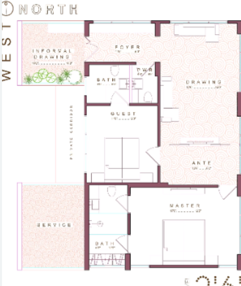  residences Floor Plan Lower Level Duplex Plan