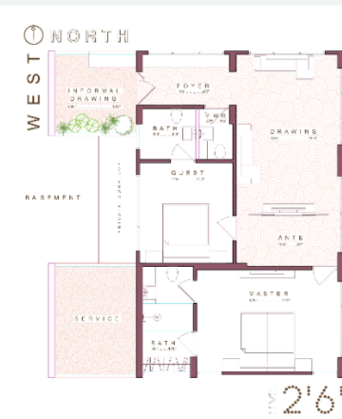  residences Floor Plan Lower Level Duplex Plan