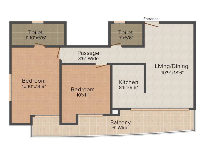 Sarvodaya Rahman Apartment (2BHK+2T (1,220 sq ft) 1220 sq ft)