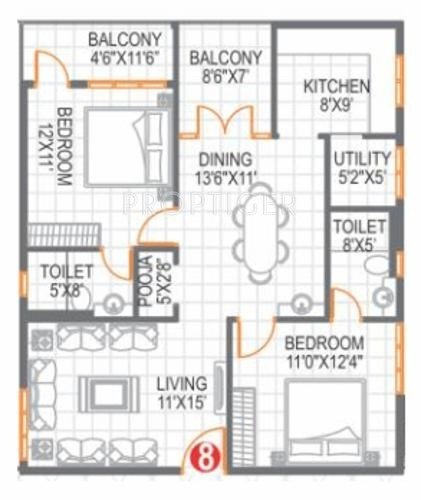 Aakruthi Sowmya Sarovar (2BHK+2T (1,195 sq ft) 1195 sq ft) Aakruthi Sowmya Sarovar (2BHK+2T (1,195 sq ft) 1195 sq ft)