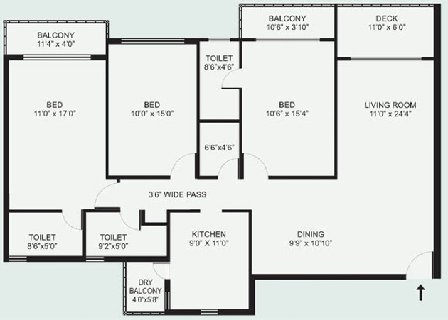 Mirchandani Premium Towers (3BHK+3T (2,035 sq ft) 2035 sq ft) Mirchandani Premium Towers (3BHK+3T (2,035 sq ft) 2035 sq ft)
