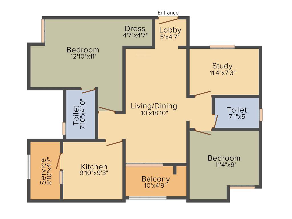 Ramani Spice Gaarden (2BHK+2T (1,310 sq ft) + Study Room 1310 sq ft)