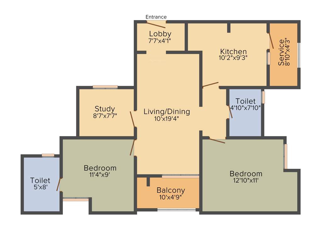 Ramani Spice Gaarden (2BHK+2T (1,240 sq ft) + Study Room 1240 sq ft)