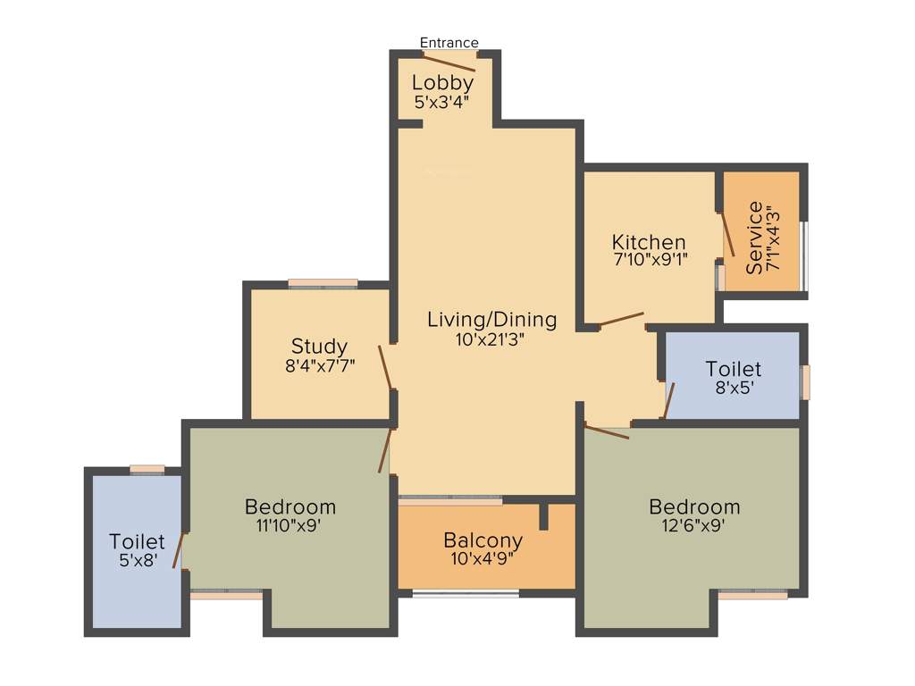 Ramani Spice Gaarden (2BHK+2T (1,305 sq ft) + Study Room 1305 sq ft)