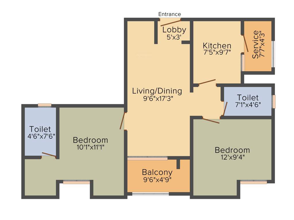 Ramani Spice Gaarden (2BHK+2T (1,060 sq ft) 1060 sq ft)