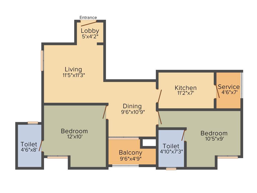 Ramani Spice Gaarden (2BHK+2T (1,120 sq ft) 1120 sq ft)