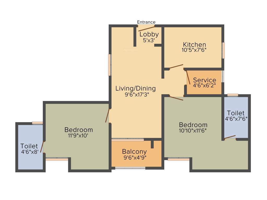 Ramani Spice Gaarden (2BHK+2T (1,065 sq ft) 1065 sq ft)