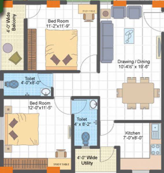 Sri Lakshmi Constructions Shree Yash Towers (2BHK+2T (1,015 sq ft) 1015 sq ft)