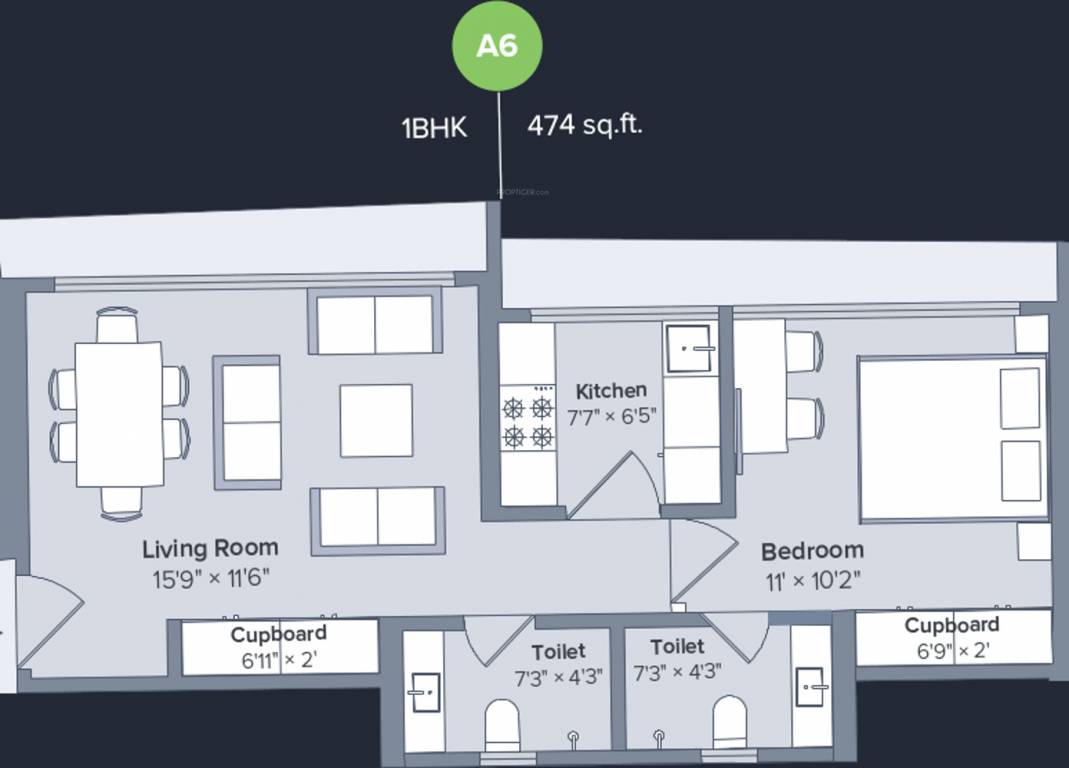 Marathon Nexworld (1BHK+2T (474 sq ft) 474 sq ft) Marathon Nexworld (1BHK+2T (474 sq ft) 474 sq ft)