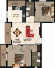 Forsche Ornate (2BHK+2T (1,140 sq ft) 1140 sq ft)