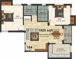 Forsche Elina (2BHK+2T (1,025 sq ft) 1025 sq ft)