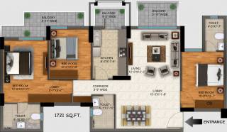 DLF Regal Gardens (3BHK+3T (1,721 sq ft) 1721 sq ft)