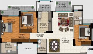 DLF Regal Gardens (3BHK+3T (1,702 sq ft) 1702 sq ft)