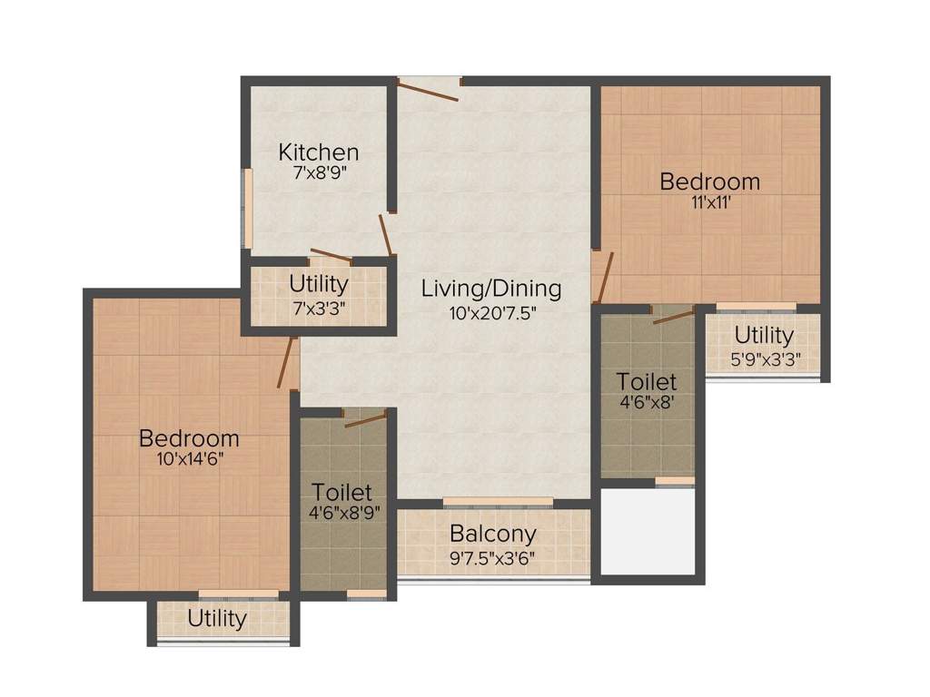 Golden Opulence (2BHK+2T (1,116 sq ft) 1116 sq ft)