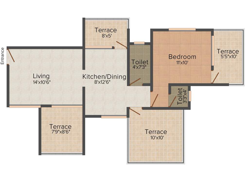 Shriram Trimbakeshwar Heights (1BHK+1T (1,182 sq ft) 1182 sq ft)