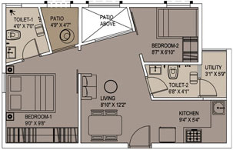 Xrbia Xrbia (2BHK+2T (416 sq ft) 416 sq ft)