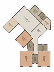 KUL Kruti (3BHK+3T (1,457 sq ft) 1457 sq ft)