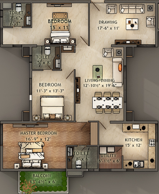 Northstar District 1 (3BHK+3T (1,998 sq ft) 1998 sq ft) Northstar District 1 (3BHK+3T (1,998 sq ft) 1998 sq ft)