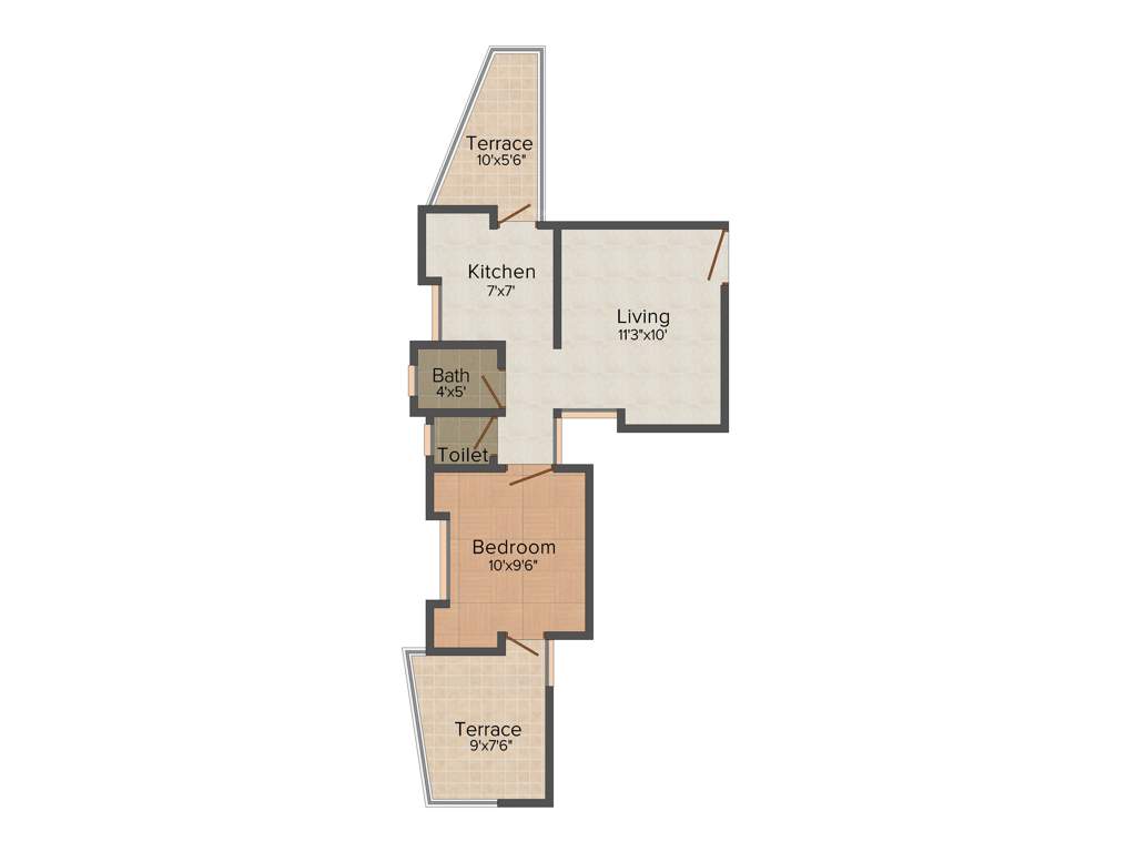 Avishkar Ganga Heights (1BHK+1T (521 sq ft) 521 sq ft)