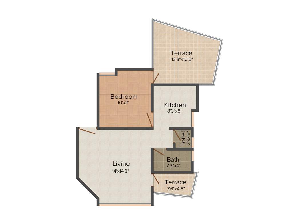 Avishkar Ganga Heights (1BHK+1T (726 sq ft) 726 sq ft)