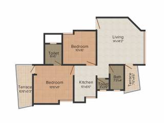 Avishkar Ganga Heights (2BHK+2T (809 sq ft) 809 sq ft) Avishkar Ganga Heights (2BHK+2T (809 sq ft) 809 sq ft)