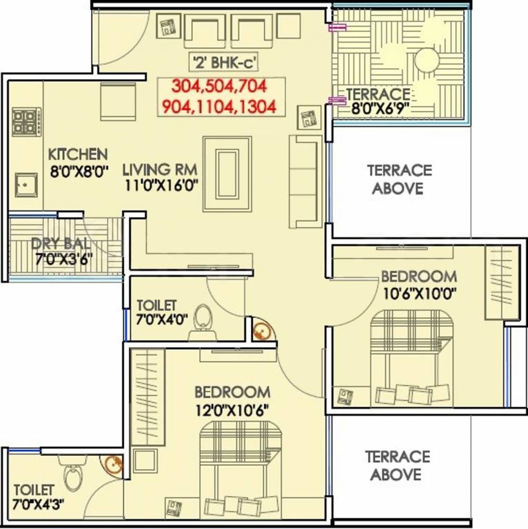 Kundan Freshia Apartments (2BHK+2T (815 sq ft) 815 sq ft) Kundan Freshia Apartments (2BHK+2T (815 sq ft) 815 sq ft)