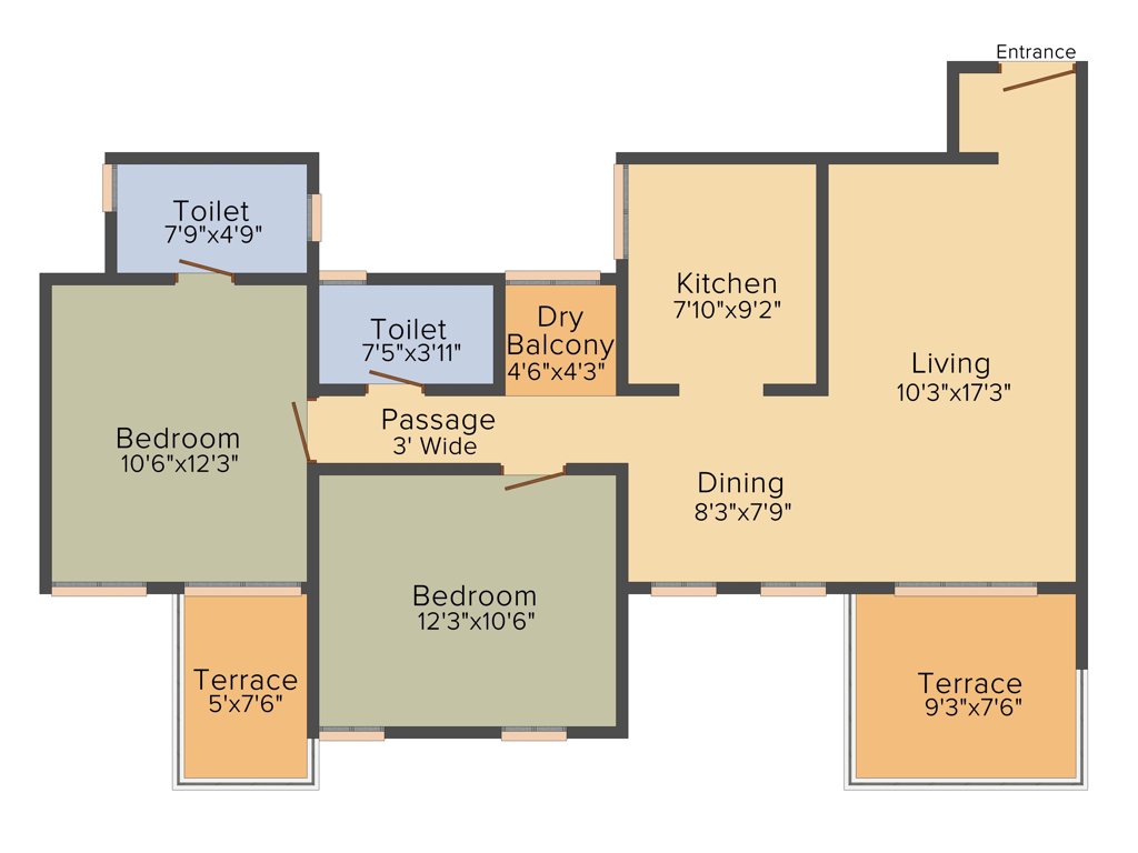 Nilharsh Dwarka (2BHK+2T (1,122 sq ft) 1122 sq ft)