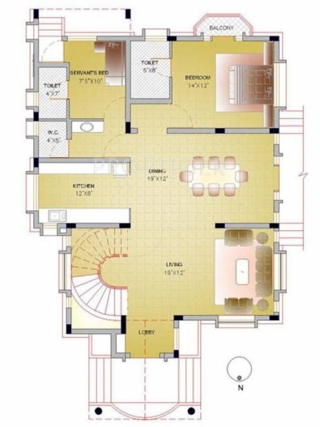 Runwal Song of Life County (3BHK+3T (2,716 sq ft)   Servant Room 2716 sq ft)