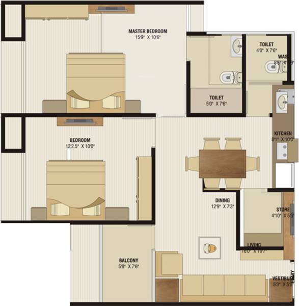 Avadh Avadh Parklane (2BHK+2T (1,476 sq ft) 1476 sq ft)