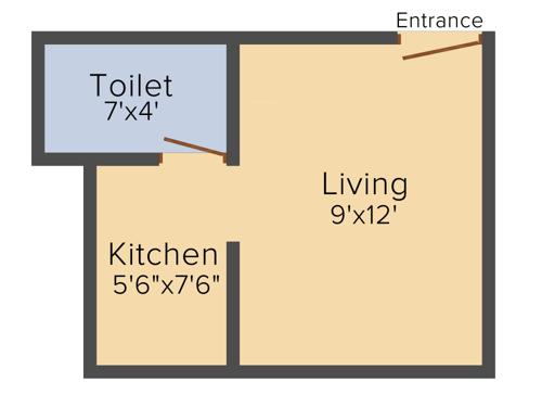 Dharti Future City (1RK+1T (291 sq ft) 291 sq ft) Dharti Future City (1RK+1T (291 sq ft) 291 sq ft)