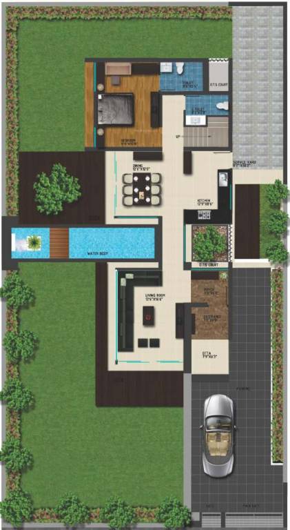 Aakriti Serena (1BHK+2T (1,450 sq ft) 1450 sq ft)