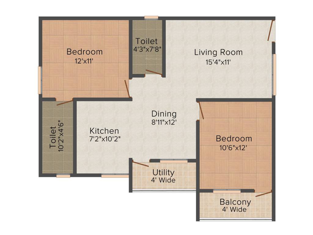 Ashrith SLV Pride (2BHK+2T (1,025 sq ft) 1025 sq ft)