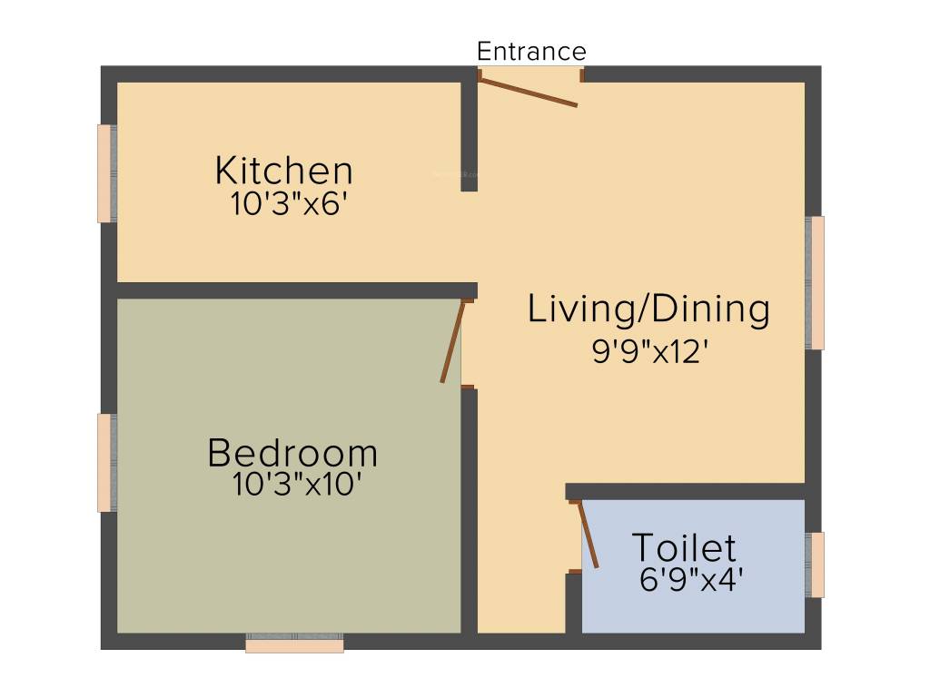 Prabha Smart (1BHK+1T (469 sq ft) 469 sq ft) Prabha Smart (1BHK+1T (469 sq ft) 469 sq ft)