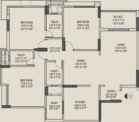 Pride Enchanta II (3BHK+3T (1,835 sq ft) 1835 sq ft) Pride Enchanta II (3BHK+3T (1,835 sq ft) 1835 sq ft)