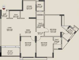 Pride Enchanta II (3BHK+3T (1,620 sq ft) 1620 sq ft) Pride Enchanta II (3BHK+3T (1,620 sq ft) 1620 sq ft)