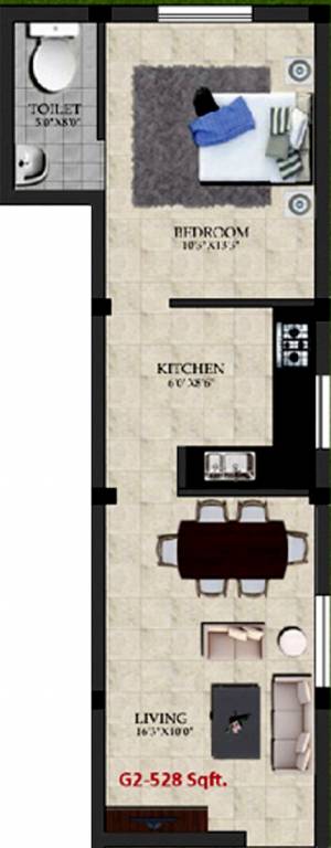 Four Hampton Square (1BHK+1T (528 sq ft) 528 sq ft) Four Hampton Square (1BHK+1T (528 sq ft) 528 sq ft)